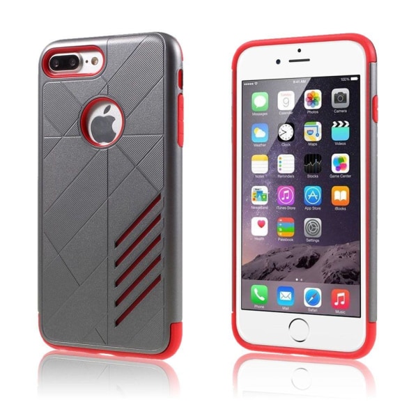 Apple Absalon Hybrid Skal För Iphone 7 Plus / 8 - Röd/grå