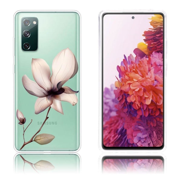 Generic Deco Samsung Galaxy S20 Fe 5g / Etui - Smuk Blomst Pink