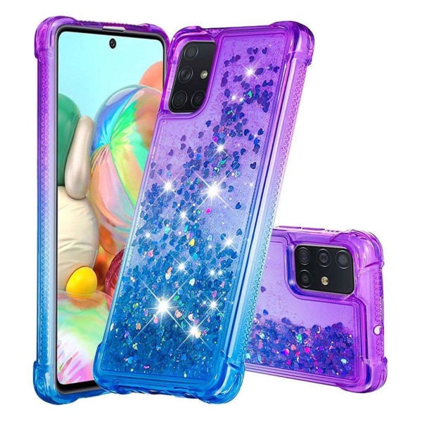 Generic Princess Samsung Galaxy A71 Cover - Lilla / Mørkeblå Purple
