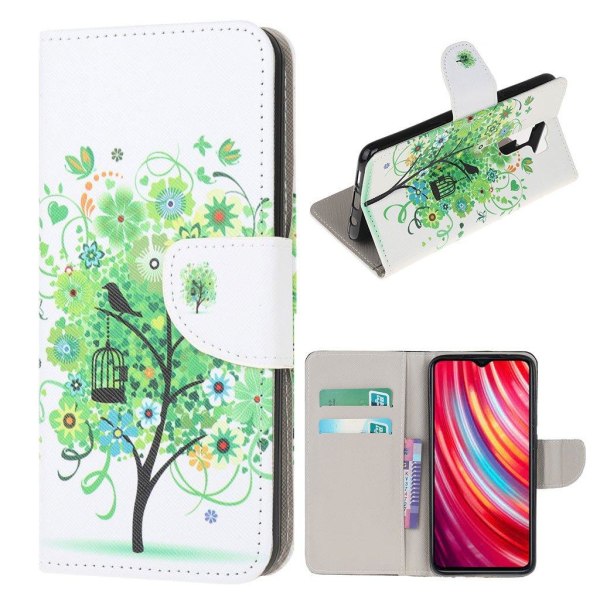Generic Wonderland Xiaomi Redmi Note 8 Pro Etui - Grønt Træ Multicolor