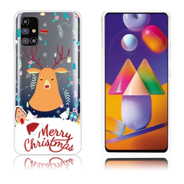 Generic Christmas Samsung Galaxy M31s Etui - Light Brun Elg Brown