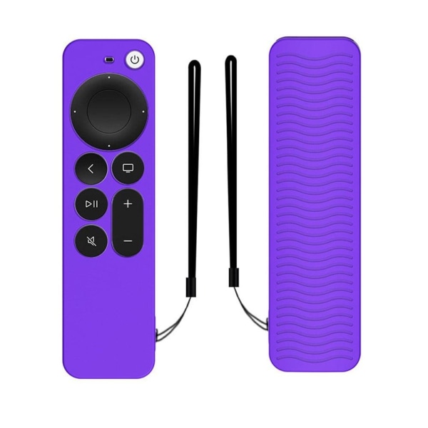 Generic Apple Tv 4k (2021) Y31 Silicone Remote Controller Cover - Purple