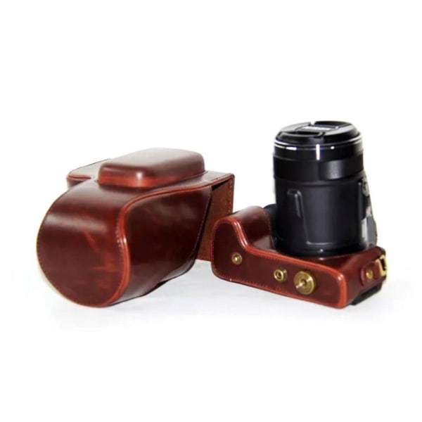 Generic Nikon Coolpix P900s Kameraetui I Læder - Mørkebrun Brown