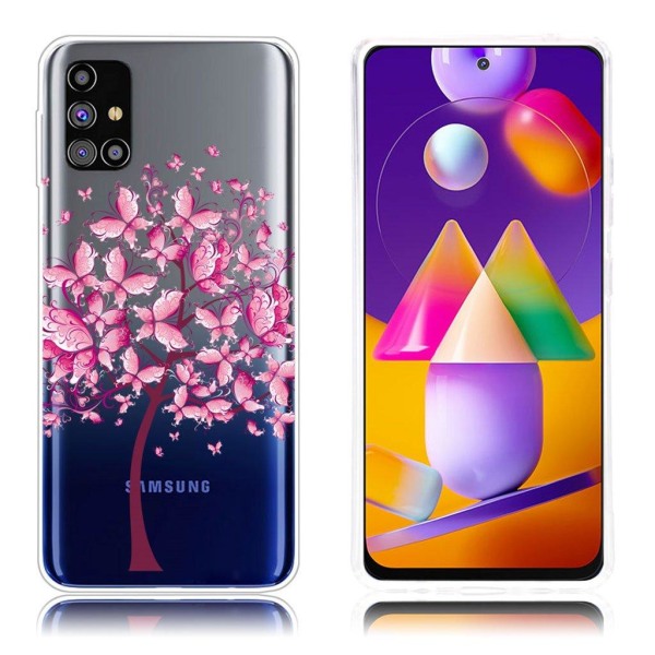 Generic Deco Samsung Galaxy M31s Case - Pink Flower
