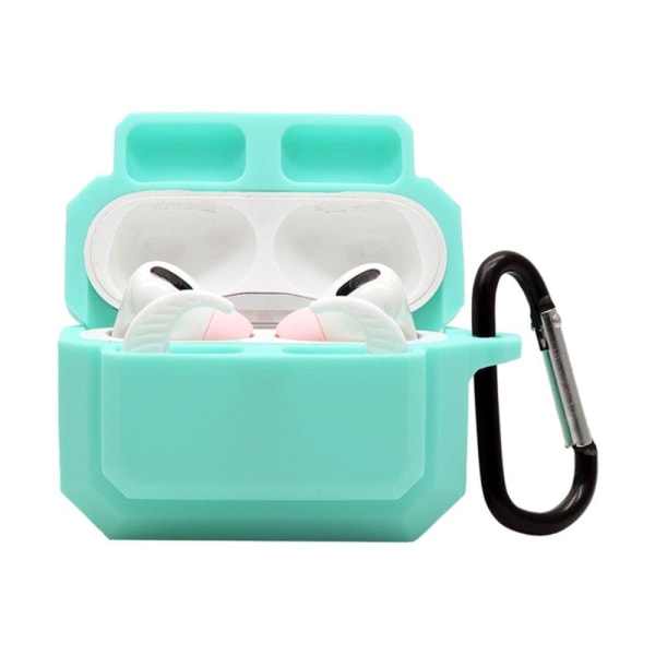 Generic 3-in-1 Airpods Pro Silicone Case With Ear Tip + Carabiner - Mint Green