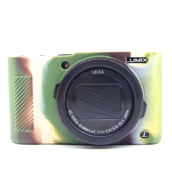 Generic Silicone Cover For Panasonic Lumix Dmc Lx10 - Camouflage Green