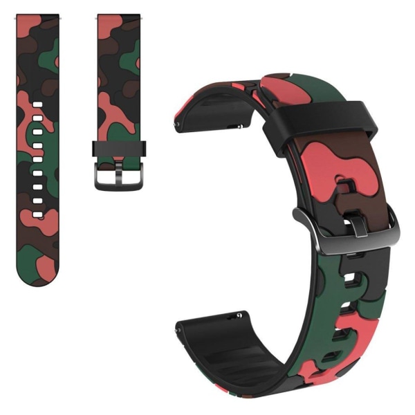 Generic 20mm Universal Camouflage Themed Watch Strap - Red