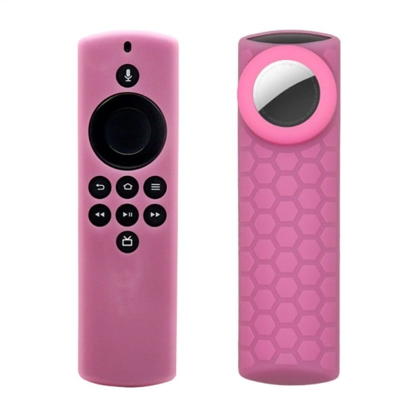 Generic 2-in-1 Amazon Fire Tv Stick Lite / Airtag Silicone Cover - Nocti Pink