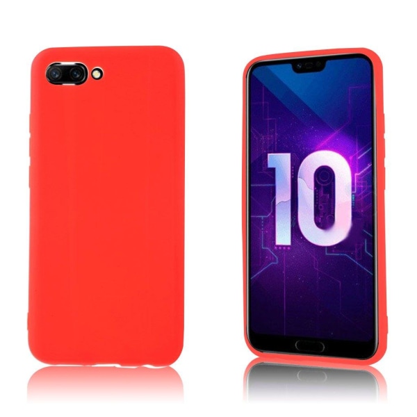 Generic Huawei Honor 10 Mobiletui I Plastik Og Silikone Med Mat Overflad Red