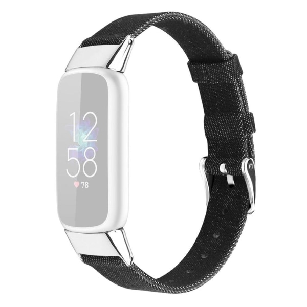 Generic Fitbit Luxe Canvas Watch Strap - Denim Black / Size: S