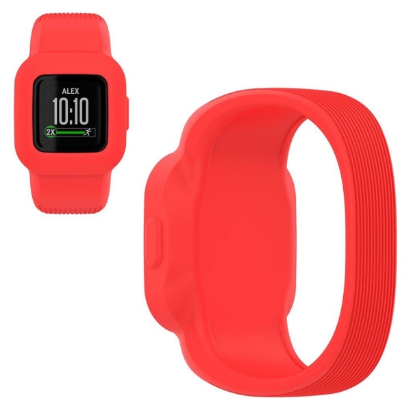 Generic Garmin Vivofit Jr 3 Silicone Watch Strap - Red / Size: L