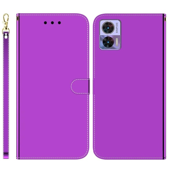Generic Mirror Motorola Edge 30 Neo Flip Etui - Lilla Purple