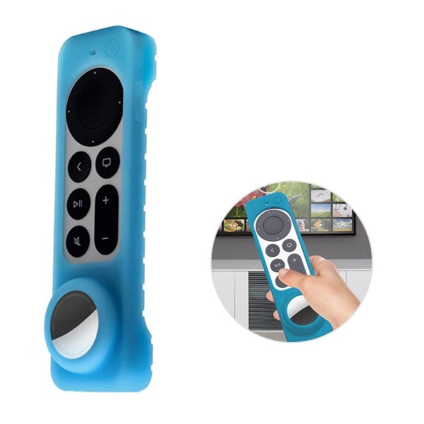 Generic 2-in-1 Remote Controller Silicone Cover Apple Tv 4k (2021) - Lum Blue
