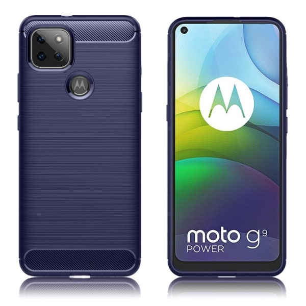 Generic Carbon Flex Etui - Motorola Moto G9 Power Blå Blue