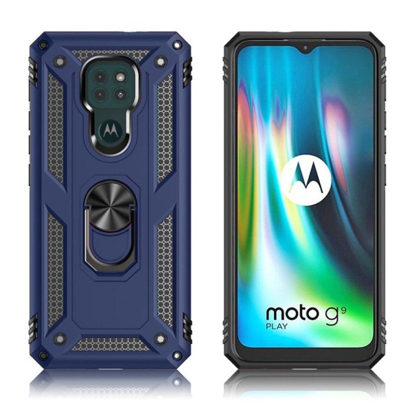 Generic Bofink Combat Motorola Moto G9 Play Etui - Blå Blue