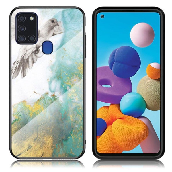 Generic Fantasy Marble Samsung Galaxy A21s Cover - Flyvende Due Multicolor