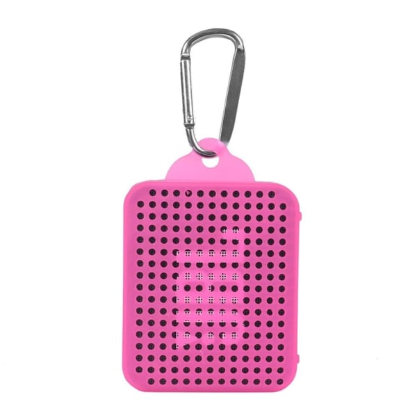 Generic Jbl Go 2 Silicone Cover With Carabiner - Rose Pink