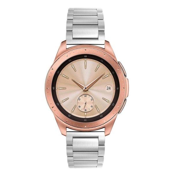 Generic Samsung Galaxy Watch (42mm) Rustfrit Stål Kæde Urrem - Sølv Silver Grey