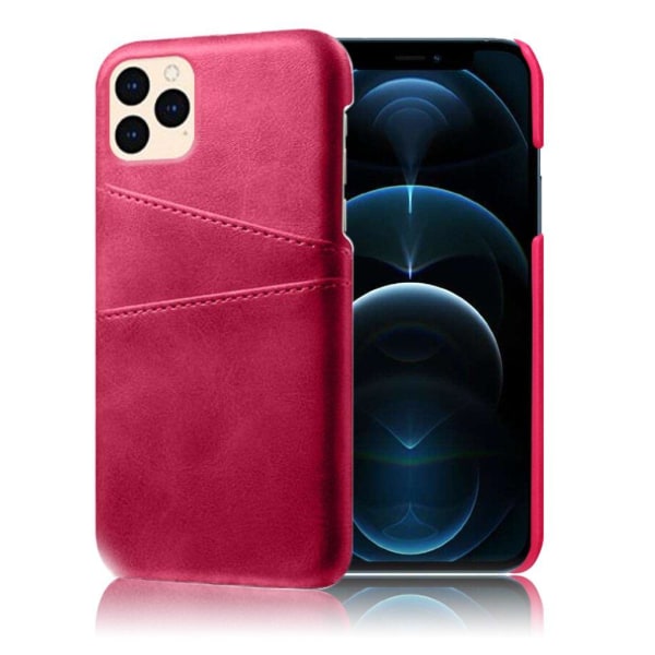 Generic Dual Card Etui Iphone 12 / Pro - Rose Pink