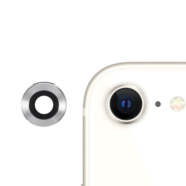 Generic Iphone Se (2022) / 2020 Metal + Tempered Glass Camera Lens Pr White