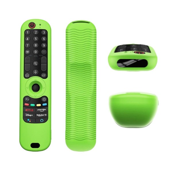 Generic Lg Magic Remote 2021 Mr21 Wave Pattern Silicone Cover - Green