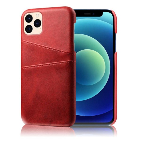 Generic Dual Card Etui Iphone 12 Mini - Rød Red
