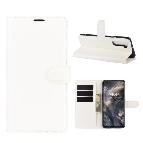 Generic Classic Oneplus Nord Flip Etui - Hvid White