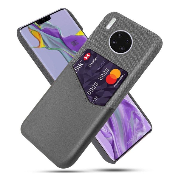 Generic Bofink Huawei Mate 30 Pro Card Cover - Grå Silver Grey