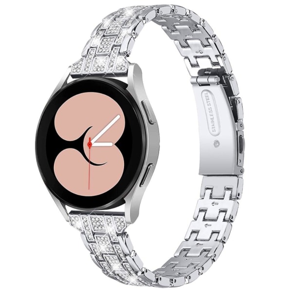 Generic Samsung Galaxy Watch 3 (41mm) / (42mm) Rhinestone In Stain Silver Grey