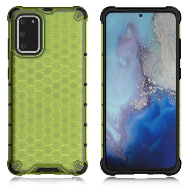 Generic Bofink Honeycomb Samsung Galaxy S20 Plus Cover - Grøn Green