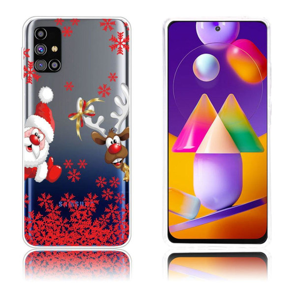 Generic Christmas Samsung Galaxy M31s Etui - Red Snow