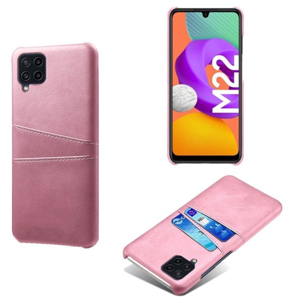Generic Dual Card Etui Samsung Galaxy M22 / M32 F22 - Champagne Gold Pink