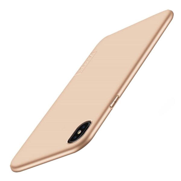 Generic X-level Iphone Xs Max Mobiletui I Silikone Med Mat Overfalde - G Gold