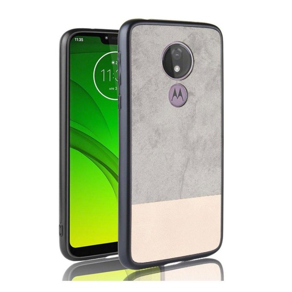 Generic Motorola Moto G7 Power Tofarvet Kombo Etui - Grå Silver Grey
