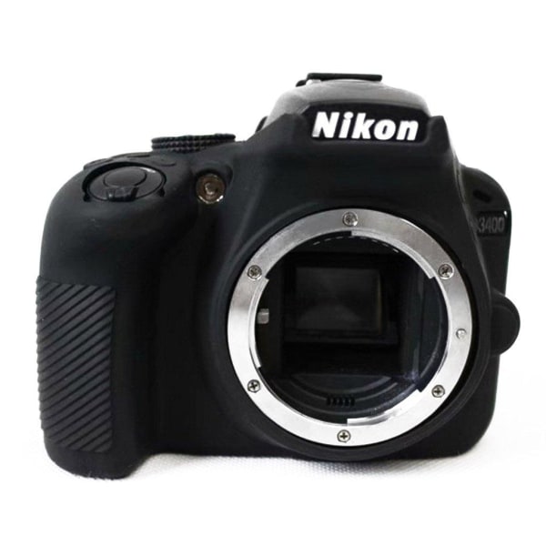 Generic Nikon D3400 Dslr Kamera Beskyttelsesetui I Silikone - Sort Black