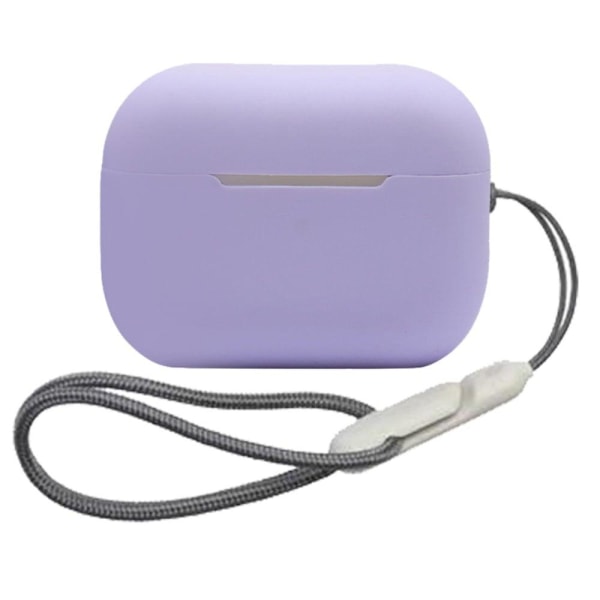 Generic Airpods Pro 2 Silicone Case With Lanyard - Light Purple