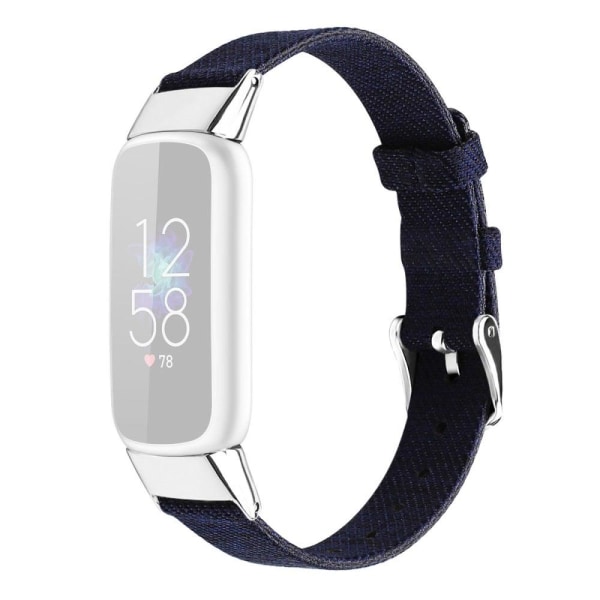 Generic Fitbit Luxe Canvas Watch Strap - Dark Blue / Size: S