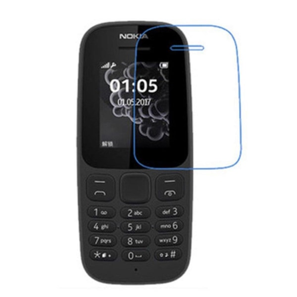 Generic Nokia 105 Beskyttelsesfilm I Silikone Ultra Klar Design - Tran Transparent