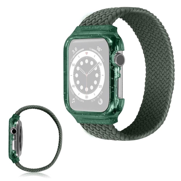 Generic Apple Watch Series 6 / 5 40mm Single Wrap Ribbon Rem - Grøn St Green