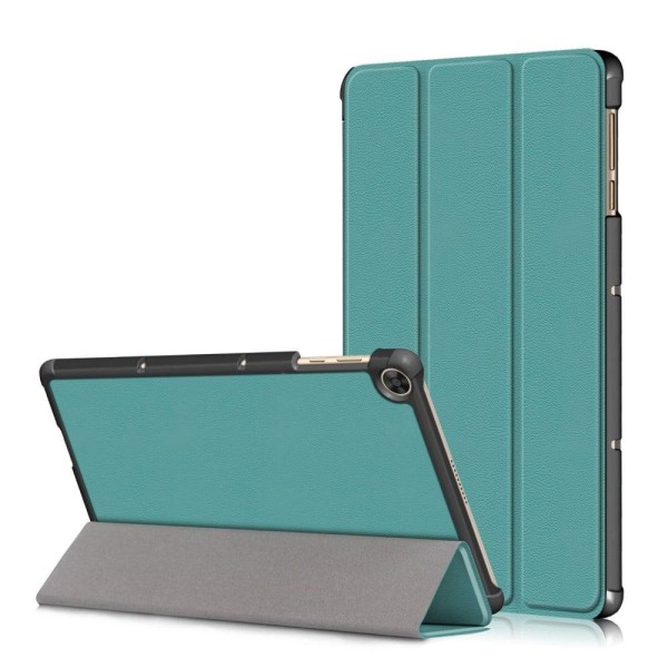 Generic Tri-fold Leather Stand Case For Huawei Matepad T10 - Dark Green