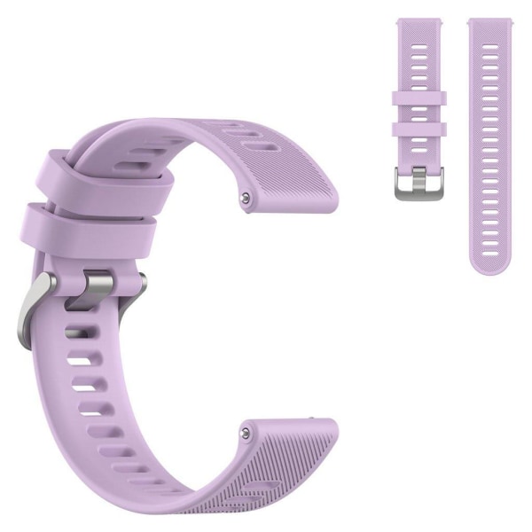 Generic 20mm Twill Texture Silicone Watch Strap For Garmin Forerunner 15 Purple