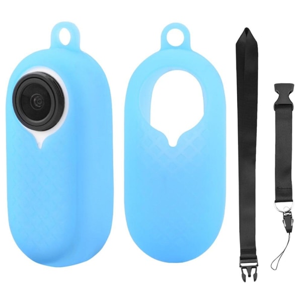 Generic Insta360 Go2 Silicone Cover With Lanyard - Blue