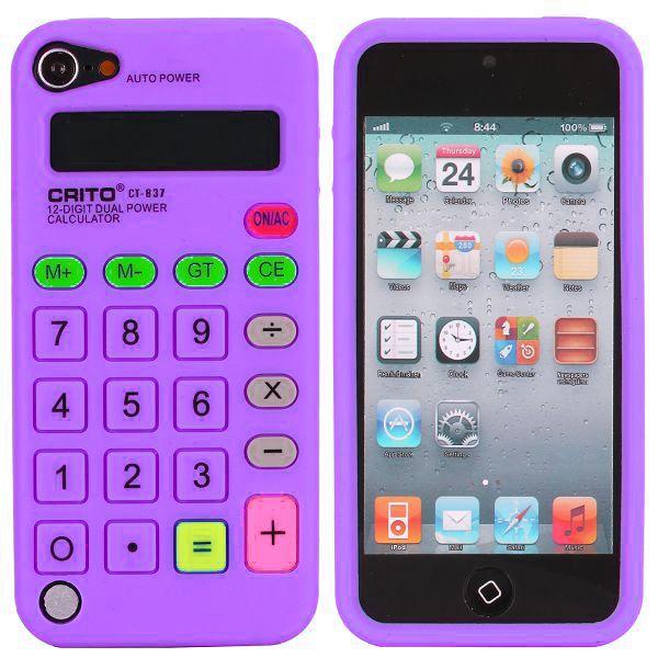Apple Calculator (lila) Ipod Touch 5 Silikonskal