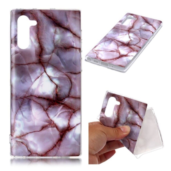 Generic Marble Samsung Galaxy Note 10 Cover - Veiny Rose Pink