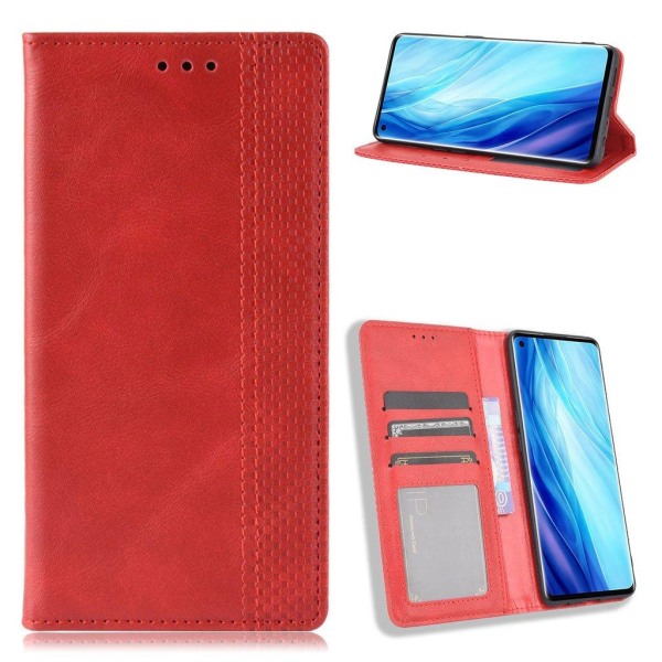 Generic Bofink Vintage Oppo Reno4 Pro 5g Leather Case - Red