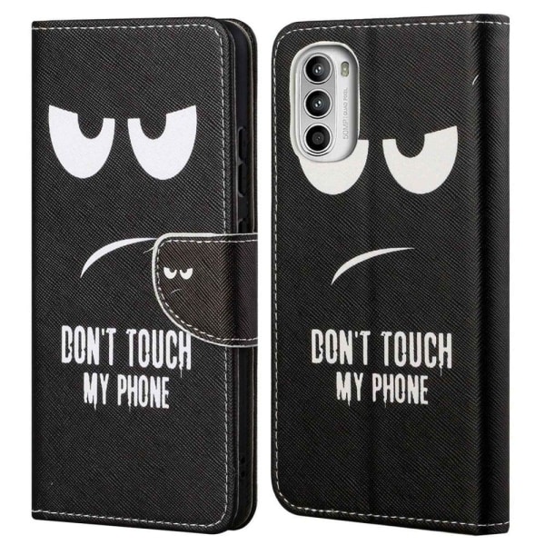 Generic Wonderland Motorola Moto G52 Flip Case - Don't Touch My Phone Black