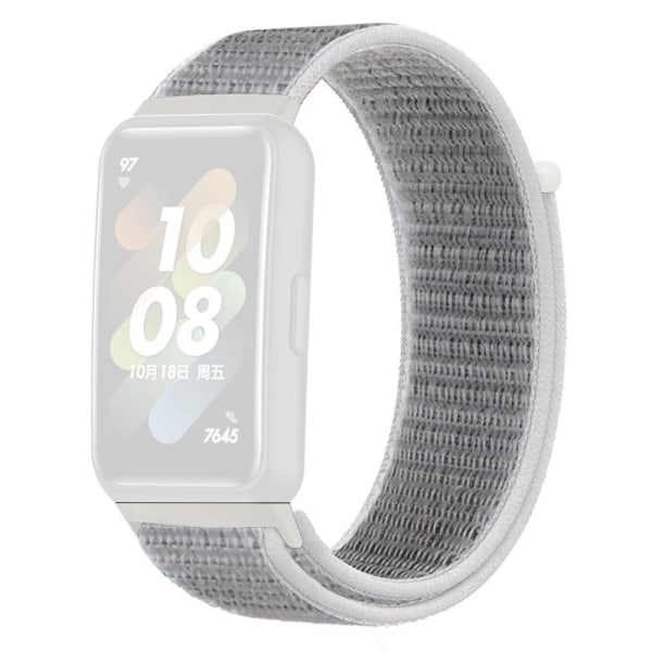Generic Huawei Band 7 Nylon Watch Strap - Seashell Silver Grey