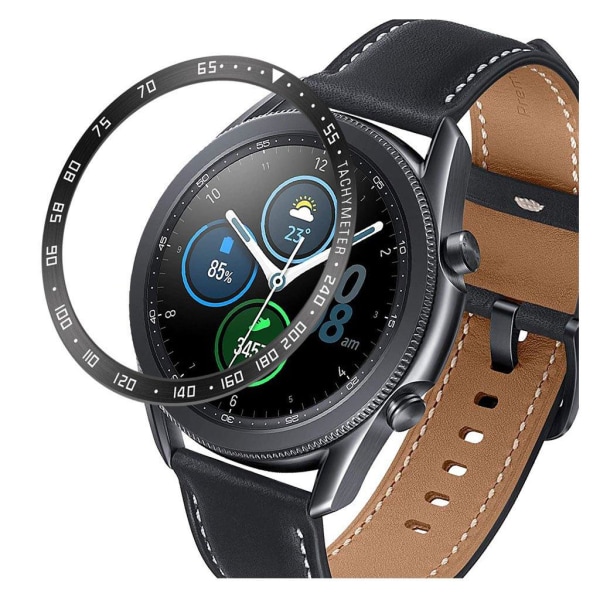 Generic Samsung Galaxy Watch 3 (45mm) Holdbar Dial Bezel - Sort / Hvid L Black