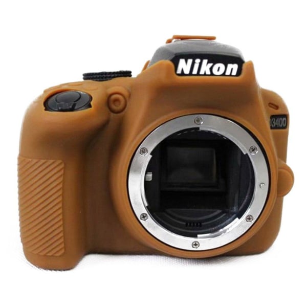 Generic Nikon D3400 Dslr Kamera Beskyttelsesetui I Silikone - Kaffe Brown