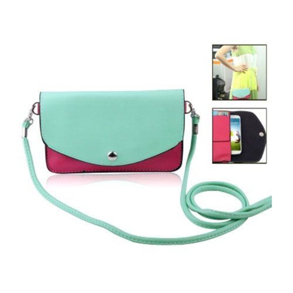 Lux-Case Color Bag (grön) Läderväska För Smartphones - Medium